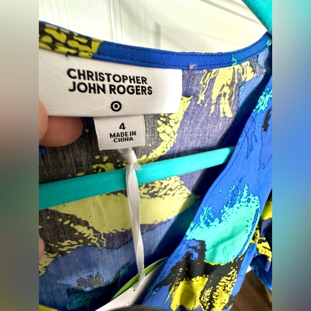 ‼️RARE‼️🎸Christopher John Rogers🎸🔥NWT🔥Floral Puff Sleeve Tiered Maxi Dress—4 - Picture 8 of 14